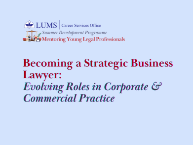 Becoming a Strategic Business Lawyer: Evolving Roles in Corporate & Commercial Practice